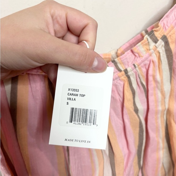 XIRENA Villa Striped Carah Tank size SM new cotton evereve - Picture 5 of 9